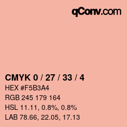 颜色代码: CMYK 0 / 27 / 33 / 4 | qconv.com