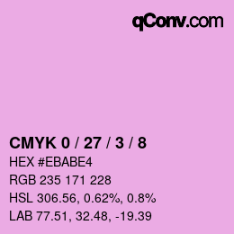 カラーコード: CMYK 0 / 27 / 3 / 8 | qconv.com