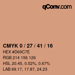 Color code: CMYK 0 / 27 / 41 / 16 | qconv.com