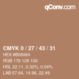 Color code: CMYK 0 / 27 / 43 / 31 | qconv.com