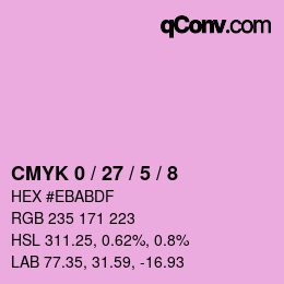 颜色代码: CMYK 0 / 27 / 5 / 8 | qconv.com