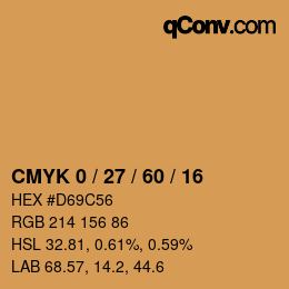 Color code: CMYK 0 / 27 / 60 / 16 | qconv.com