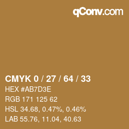 Color code: CMYK 0 / 27 / 64 / 33 | qconv.com