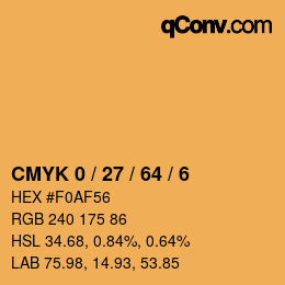Color code: CMYK 0 / 27 / 64 / 6 | qconv.com