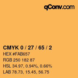 Color code: CMYK 0 / 27 / 65 / 2 | qconv.com