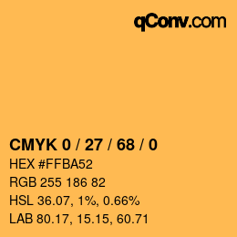 Color code: CMYK 0 / 27 / 68 / 0 | qconv.com