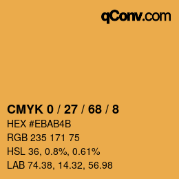 カラーコード: CMYK 0 / 27 / 68 / 8 | qconv.com