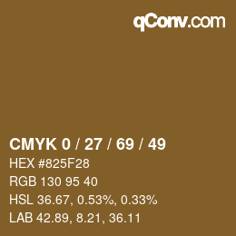 Color code: CMYK 0 / 27 / 69 / 49 | qconv.com