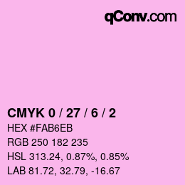 Farbcode: CMYK 0 / 27 / 6 / 2 | qconv.com