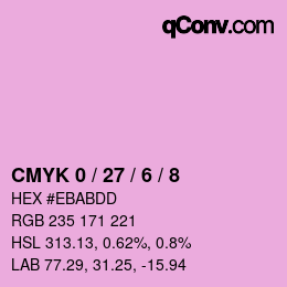 Color code: CMYK 0 / 27 / 6 / 8 | qconv.com