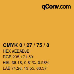 颜色代码: CMYK 0 / 27 / 75 / 8 | qconv.com