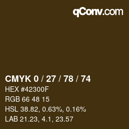 Color code: CMYK 0 / 27 / 78 / 74 | qconv.com