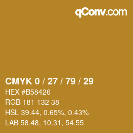 Color code: CMYK 0 / 27 / 79 / 29 | qconv.com