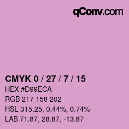 Color code: CMYK 0 / 27 / 7 / 15 | qconv.com