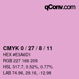 カラーコード: CMYK 0 / 27 / 8 / 11 | qconv.com