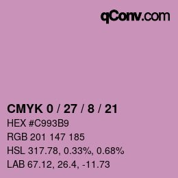 Color code: CMYK 0 / 27 / 8 / 21 | qconv.com