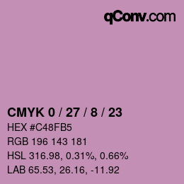 Color code: CMYK 0 / 27 / 8 / 23 | qconv.com