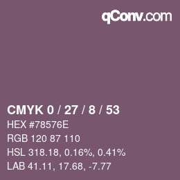 Color code: CMYK 0 / 27 / 8 / 53 | qconv.com