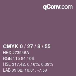 Color code: CMYK 0 / 27 / 8 / 55 | qconv.com