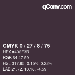 Color code: CMYK 0 / 27 / 8 / 75 | qconv.com