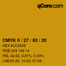 Color code: CMYK 0 / 27 / 93 / 20 | qconv.com