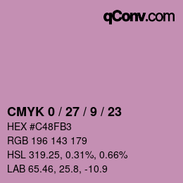 Color code: CMYK 0 / 27 / 9 / 23 | qconv.com