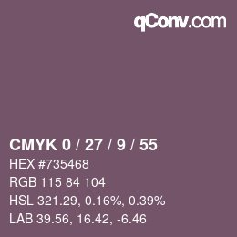 Código de color: CMYK 0 / 27 / 9 / 55 | qconv.com