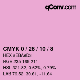 Color code: CMYK 0 / 28 / 10 / 8 | qconv.com