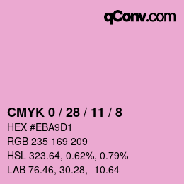 Color code: CMYK 0 / 28 / 11 / 8 | qconv.com