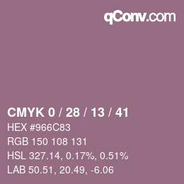 Color code: CMYK 0 / 28 / 13 / 41 | qconv.com
