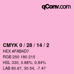 Color code: CMYK 0 / 28 / 14 / 2 | qconv.com