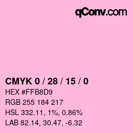 Color code: CMYK 0 / 28 / 15 / 0 | qconv.com