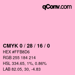 Color code: CMYK 0 / 28 / 16 / 0 | qconv.com