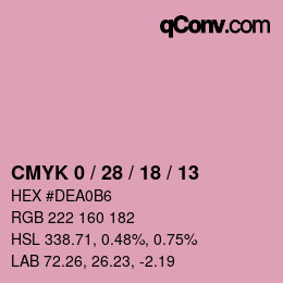 Código de color: CMYK 0 / 28 / 18 / 13 | qconv.com