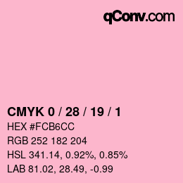 Color code: CMYK 0 / 28 / 19 / 1 | qconv.com