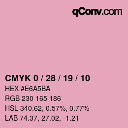 Color code: CMYK 0 / 28 / 19 / 10 | qconv.com