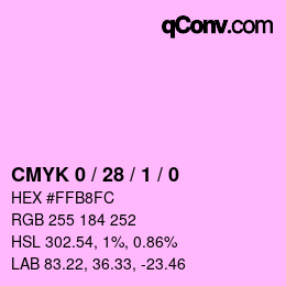 カラーコード: CMYK 0 / 28 / 1 / 0 | qconv.com
