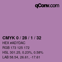 カラーコード: CMYK 0 / 28 / 1 / 32 | qconv.com