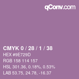 Color code: CMYK 0 / 28 / 1 / 38 | qconv.com