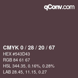 颜色代码: CMYK 0 / 28 / 20 / 67 | qconv.com