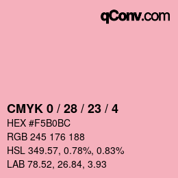 Color code: CMYK 0 / 28 / 23 / 4 | qconv.com