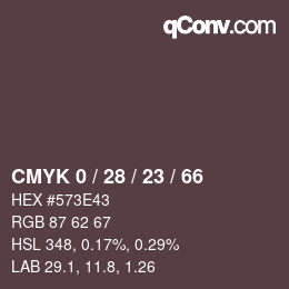 颜色代码: CMYK 0 / 28 / 23 / 66 | qconv.com