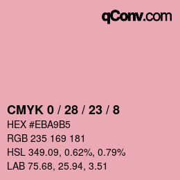 Color code: CMYK 0 / 28 / 23 / 8 | qconv.com