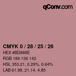 Color code: CMYK 0 / 28 / 25 / 26 | qconv.com