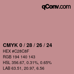 Color code: CMYK 0 / 28 / 26 / 24 | qconv.com