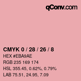 Color code: CMYK 0 / 28 / 26 / 8 | qconv.com