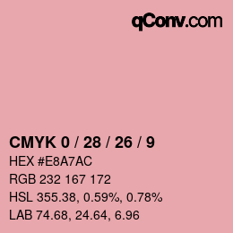 Color code: CMYK 0 / 28 / 26 / 9 | qconv.com