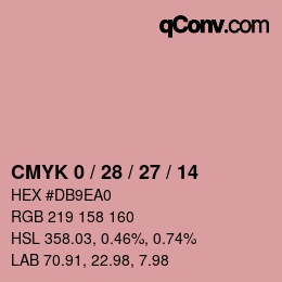 Farbcode: CMYK 0 / 28 / 27 / 14 | qconv.com