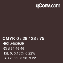Color code: CMYK 0 / 28 / 28 / 75 | qconv.com
