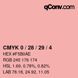 カラーコード: CMYK 0 / 28 / 29 / 4 | qconv.com